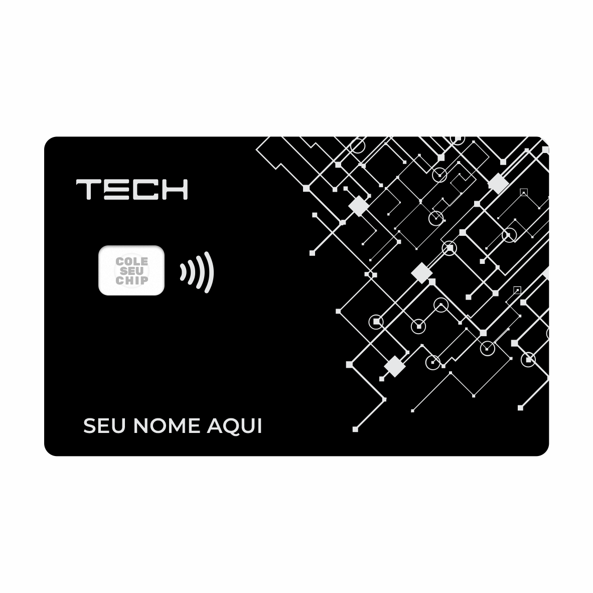 METACARD - Cartão De Plástico Com Impressão Digital UV - Tech Black METACARD - Cartão De Plástico Com Impressão Digital UV - Tech Black